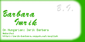 barbara imrik business card